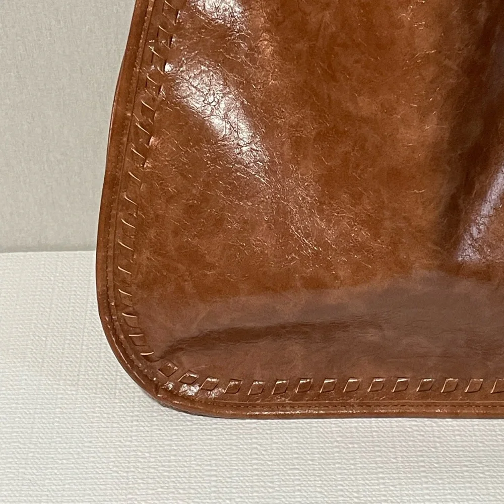 Brown Leather Hobo Shoulder Bag - Picture 5 of 12